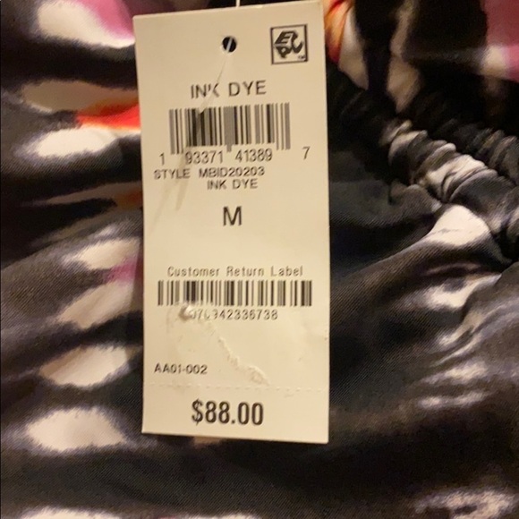 Bar III Ink Dye Tie-Dyed Low Back 1 Piece Swimsuit - Picture 8 of 8